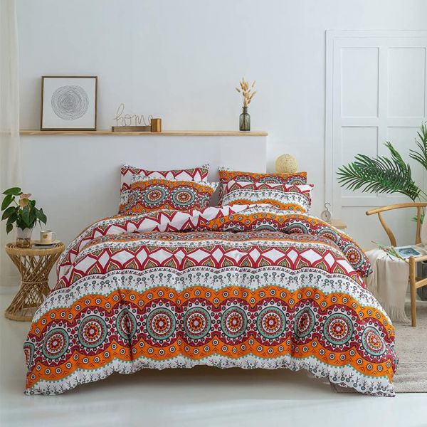 Sx Bohemian Comforter Set 2 Pieces, Burnt Orange Twin Bed Sheets