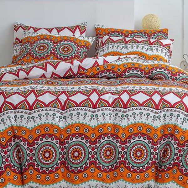 Shatex Bohemian Comforter Set 2 Pieces Summer Burnt Orange Comforter –Ultra  Soft 100% Microfiber Polyester–