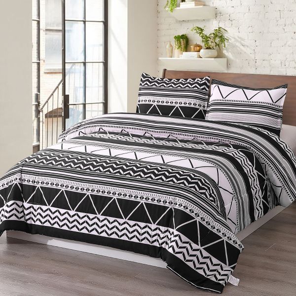 Shatex Black Comforter Set Queen Size 3 Piece All Season Bedding Queen  Comforter Set - Ultra Soft