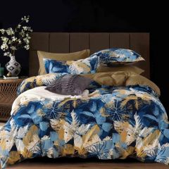 Shatex Brown Comforter Set Queen 3 Piece All Season Bedding Maple Leaf Queen Comforter Set Ultra Soft Polyester Botanical Pattern Bed Comforter Queen Set with 2 Pillow Shams