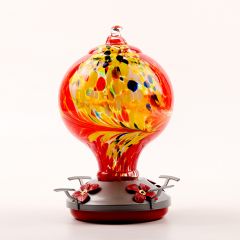 Hummingbird Feeder  Hand Blown Glass23*13*13