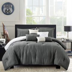 Shatex 7 Pieces Bedding Comforter Sets King Set– Ultra Soft 100% Microfiber Polyester – Coffee Comforter with 2 Pillow Shams