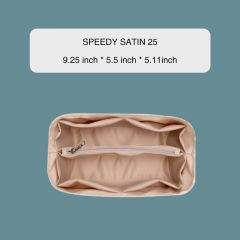 organizer bag-LV Speedy 25-satin drill-middle zipper