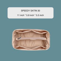 organizer bag-LV speedy 30-satin drill-middle zipper