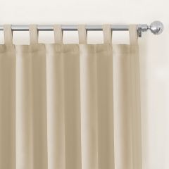50x84inch Drape Solid Tab Top Curtain Panel Beige