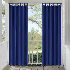 Dark Blue Velcro Window Curtain Panel