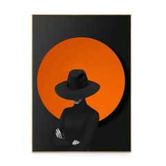 Oil Painting Character with Aluminum Alloy Frame Glass Screen,Shadow