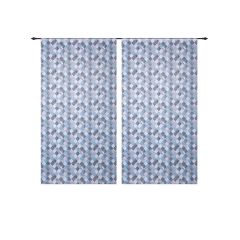 Diamond Tiles Blackout Curtain Rod Pocket 84in 2panel