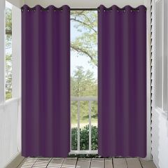 Grommets Window Curtain Panel 50x84" Purple