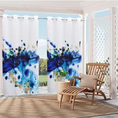 Abstract Painting Print Outdoor Curtain Panel for Porch Patio Easy to Hang On 59”x120”A