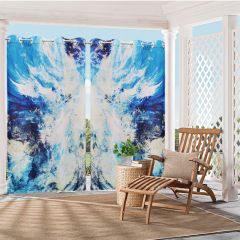 Abstract Painting Print Outdoor Curtain Panel for Porch Patio Easy to Hang On 59”x120”C