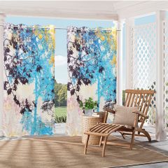 Autumn Tree Print Outdoor Curtain Panel for Porch Patio Easy to Hang On 59”x120”
