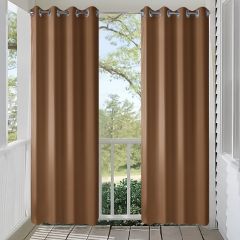 Coffee Outdoor Curtains,50x120inch 