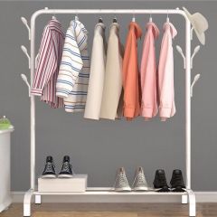 Single Bar Garment Rack Windproof 42.9x15.6x58.5" Black