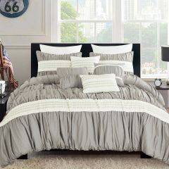 HGmart 7 Piece Bedding Comforter Set King Size, Gray