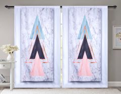 Marble Triangles A Blackout Curtain Rod Pocket 84in 2panel