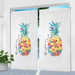 Pineapple Printe Outdoor Crtain 4 50*85inch