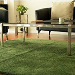 Solid Color Area Rug Green
