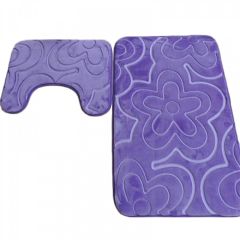 Bath Rug Set 2 Pieces Bathroom Floor Mats, Blue