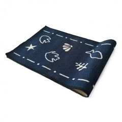 Stick Figure Dark Blue Non-Slip Outdoor Door Mat