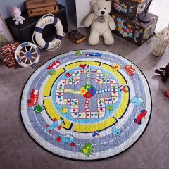  Cartoon Style Area Rug Dia 59"