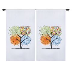 Season Art Tree C Blackout Curtain Rod Pocket 84in 2panel