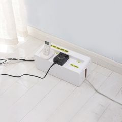 Cable Management Box Storage Organizer for Home Office Entertainment Center