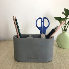 Concrete Pen Holder, Grey