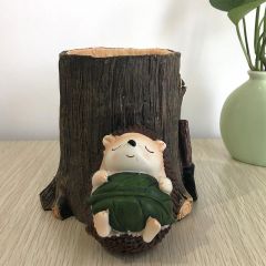 Resin Pen Holder with Hedgehog