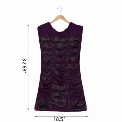 Hanging Jewelry Organizer Holder - Dress-Shaped Earring Display Non-Woven Jewelry Storage Bag for Holding Jewelry