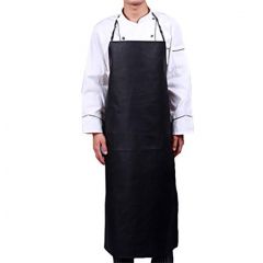 Agfabric Novo Waterproof Leather Halter Apron - Durable Long Chef Kitchen Aprons,47" x 25" ,Black