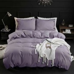 Duvet Cover Set of 3, Light Purple