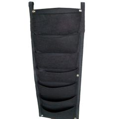 7 Pockets Vertical Grow Bags Garden Hanging Wall Planters Indoor/Outdoor Black