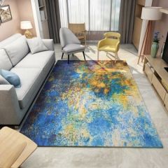  Ink Splash Style Area Rug Multicolor