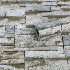 Home Cal Stone Peel and Stick Wallpaper1.97x16.4ft - Gray