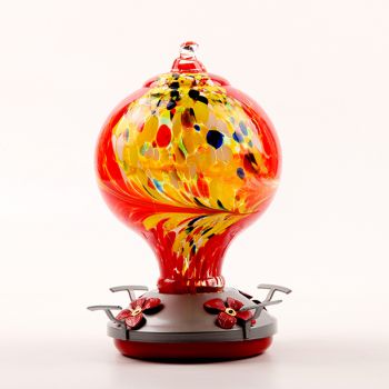 Hummingbird Feeder  Hand Blown Glass23*13*13