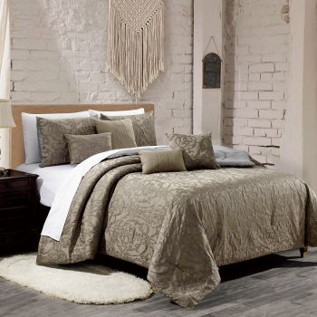 JABA Comforter Sets,Como-Taupe
