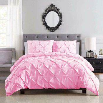 Shatex Pink Comforter 2 Pieces Bedding Set Twin Comforter Set –Ultra Soft 100% Microfiber Polyester–Striped Twin Comforter Sets for Girls with 1 Pillow Sham