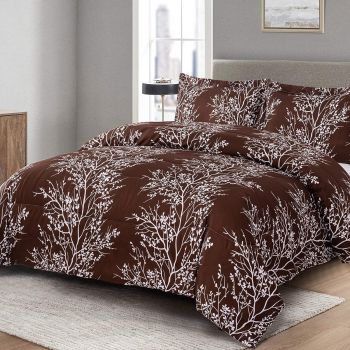 Shatex Bedding Comforter Sets 2 Pieces All Season Bedding Twin Bed Comforter Set –Ultra Soft 100% Microfiber Polyester Coffee Comforter Twin with 1 Pillow Sham