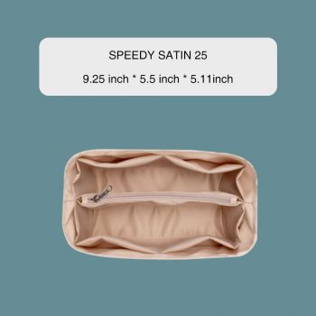 organizer bag-LV Speedy 25-satin drill-middle zipper