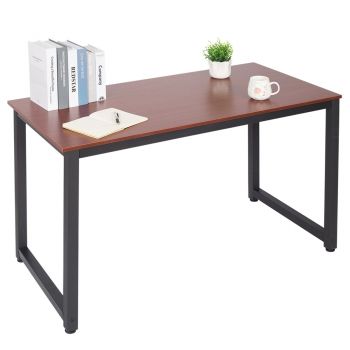 Computer Desk 47" Home Office Study Writing Table Modern Simple Style Laptop Desk, Cherry