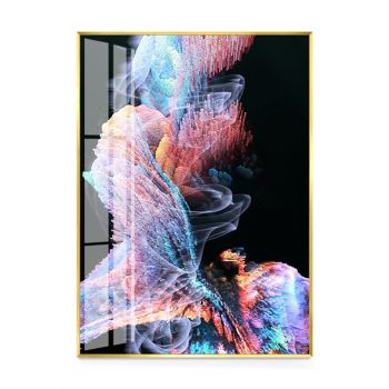 Oil Painting Abstract with Aluminum Alloy Frame Glass Screen,Gorgeous