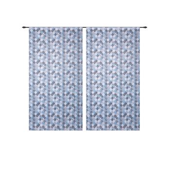 Diamond Tiles Blackout Curtain Rod Pocket 84in 2panel