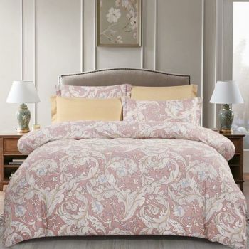 Shatex Purple Comforter 2 Piece All Season Bedding Floral Pattern Twin Comforter Set Ultra Soft Polyester Pink Twin Bed Comforter with 1 Pillow Sham