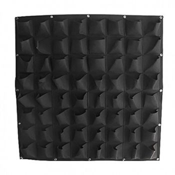 HGmart 64 Pockets Vertical Grow Bags Garden Hanging Wall Planters Indoor/Outdoor Black