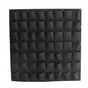 HGmart 72 Pockets Vertical Black Grow Bags Garden Hanging Wall Planters Indoor/Outdoor,Black