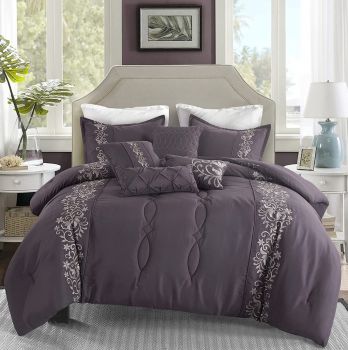 HGmart 7 Piece Bedding Comforter Set King Size, v