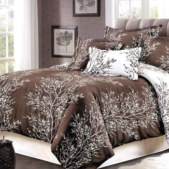 Comforter Set, Branches,Coffee