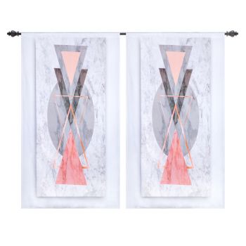 Marble Triangles B Blackout Curtain Rod Pocket 84in 2panel