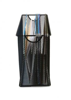 File Holder Organizer Wire Mesh Storage Box/Basket for Letters, Legal Documents, Filing Documents, Folders, Office Organizer(Black)